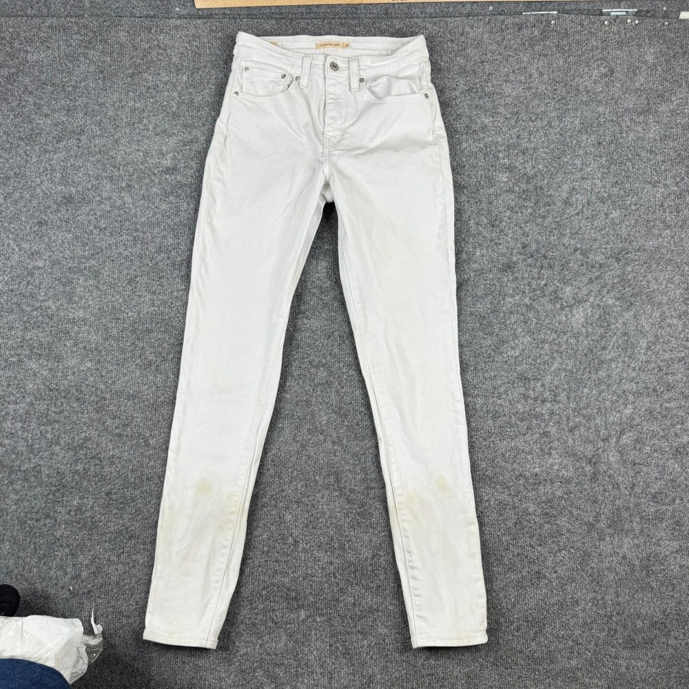 Levi's Jeans Womens Size 28 White 721 High Rise Skinny Denim Casual Stained